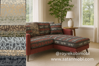 پارچه مبلی راحتی دارای طرح های هندسی بسیار خاص