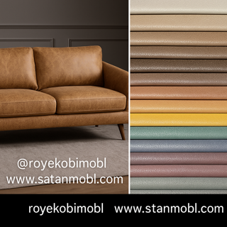 پارچه مبلی راحتی طرح چرم طبیعی ترک