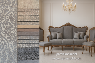 پارچه مبلی استیل و کلاسیک کوبلن شانل مناسب انواع مبلمان های فضای سالن