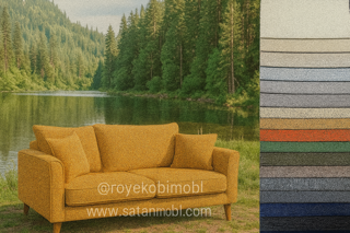 پارچه مبلی راحتی ساده جنس بوکله